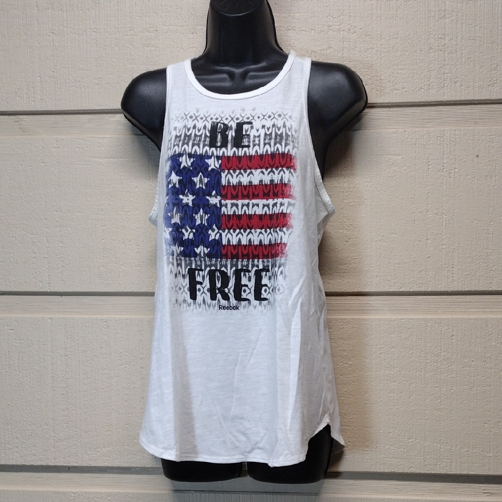 Reebok Patriotic Tank with American Flag Design